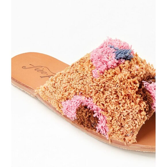 NWOT Free People Yuma woven "shag" peep toe sandal mules, 41 - Picture 7 of 16